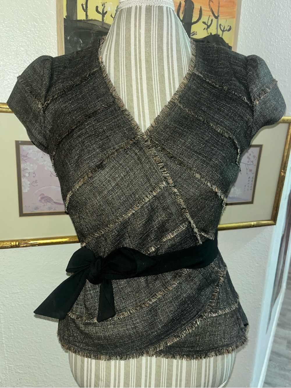 Classiques Entier Deconstructed Raw Edge Layered Jacket Top S Y2K Avant Garde